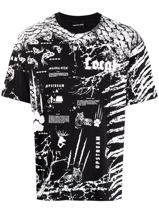 Mauna Kea graphic print crew-neck T-shirt - Black