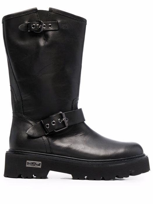 Cult chunky leather boots - Black