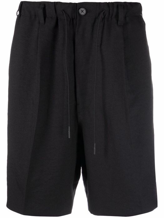 Y-3 striped drawstring shorts - BLACK