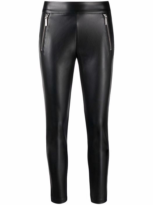 Michael Michael Kors skinny-cut faux leather trousers - Black