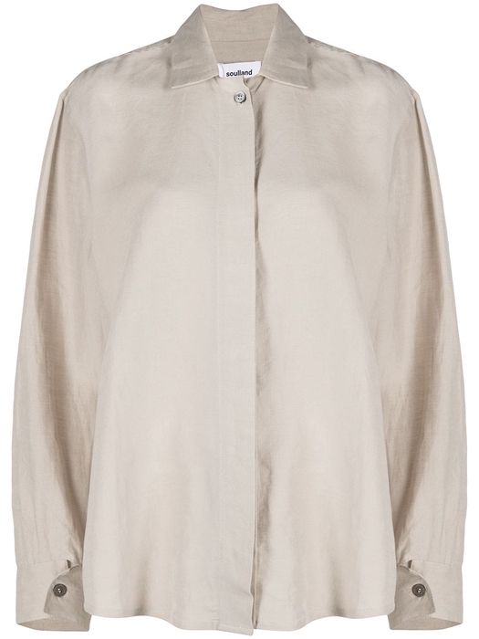 Soulland Kia relaxed fit shirt - Neutrals
