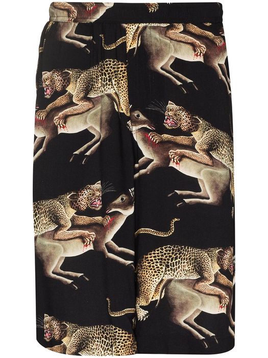 Endless Joy Leopard bermuda shorts - Black