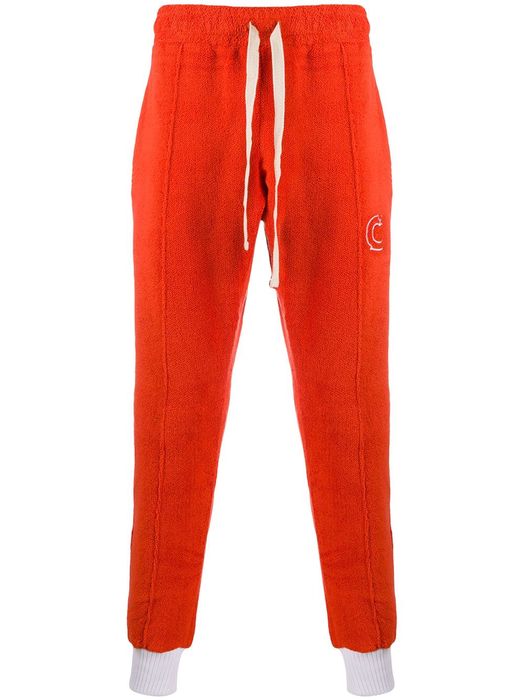 Casablanca terry fleecy cotton track pants - Orange