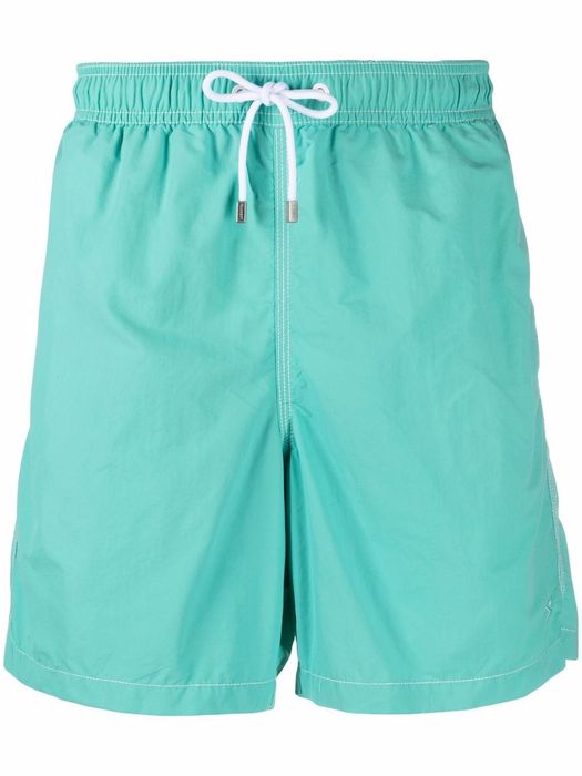 Hackett drawstring-waist flap-pocket swim shorts - Blue