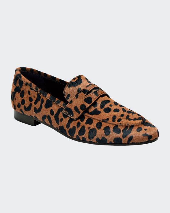 Leopard Calf Hair Loafers