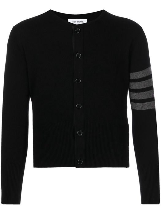 Thom Browne 4-Bar stripe button-up cardigan - Black