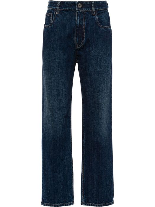Prada cropped straight-leg jeans - Blue