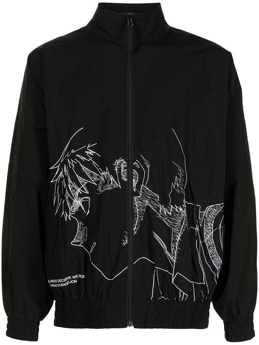 UNDERCOVER x Neon Genesis Evangelion Embroidered Shell Track Jacket - Black