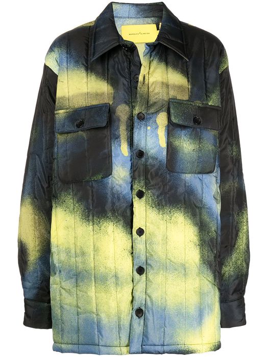 Marques'Almeida tie dye-print padded coat - Multicolour