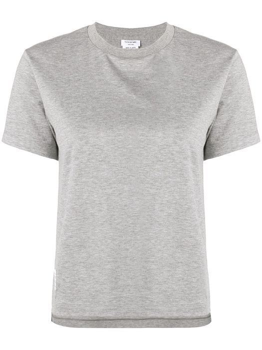 Thom Browne logo-patch short-sleeve T-shirt - Grey
