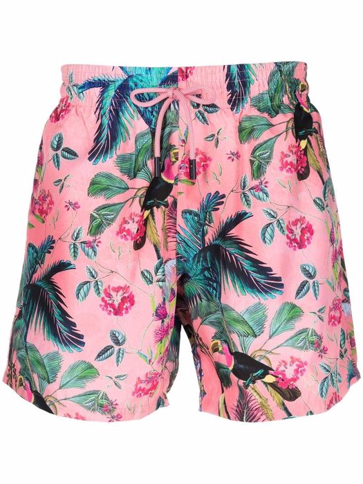 ETRO tropical print swim shorts - Pink