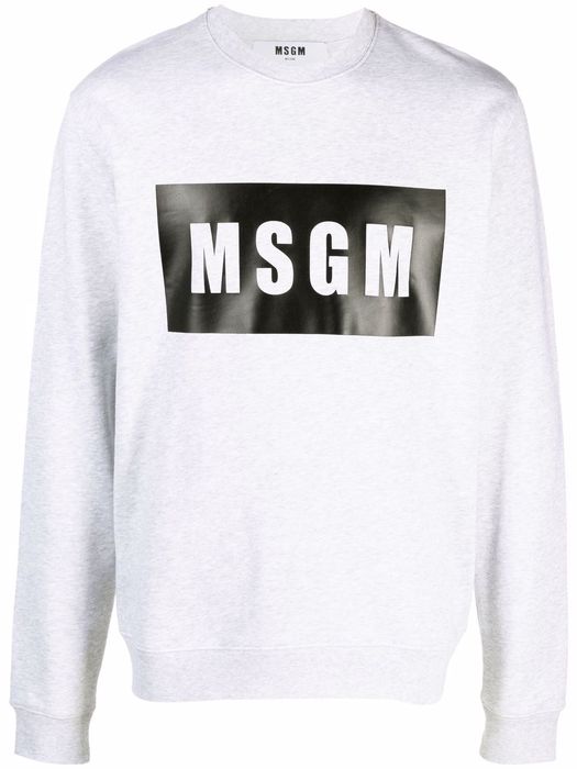 MSGM logo-print sweatshirt - Grey