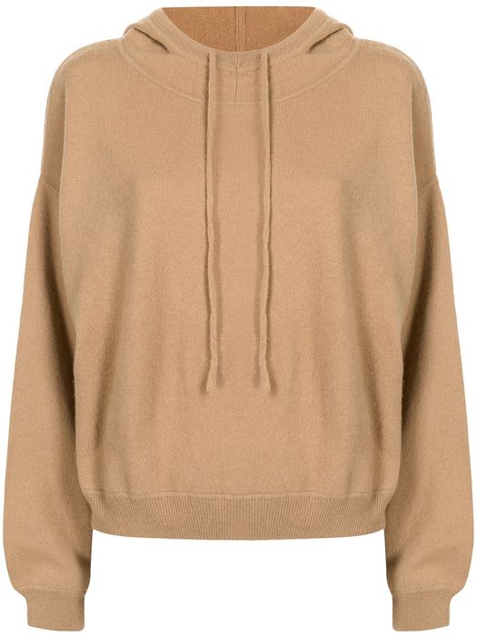 Loulou Studio fine-knit hoodie - Brown