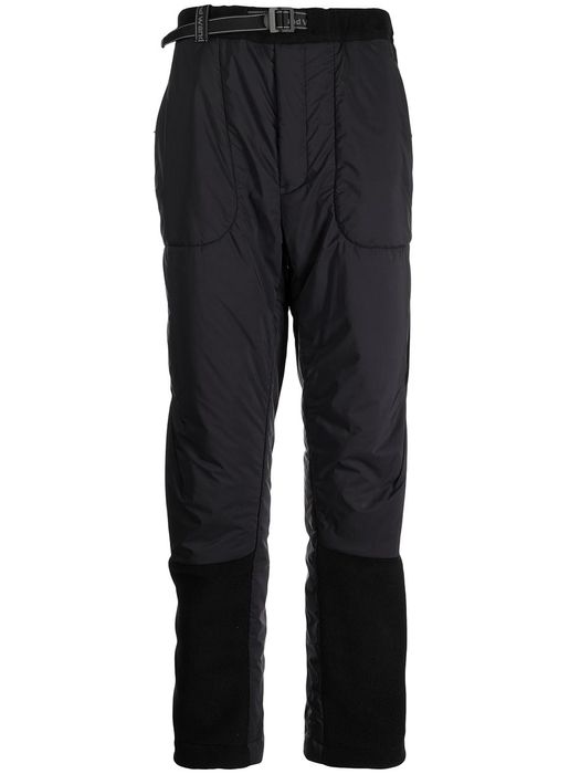 and Wander panelled buckled straight-leg trousers - Black