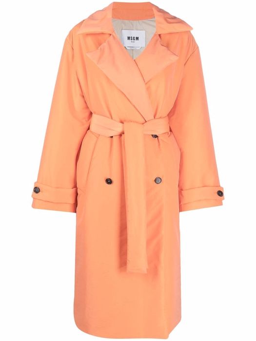 MSGM padded trench coat - Orange