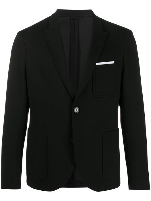 Neil Barrett pocket square detail jacket - Black