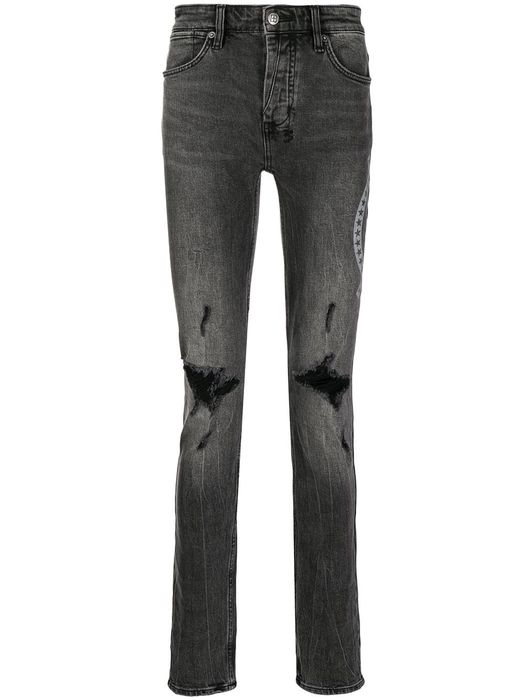 Ksubi motif-print slim-fit jeans - Black