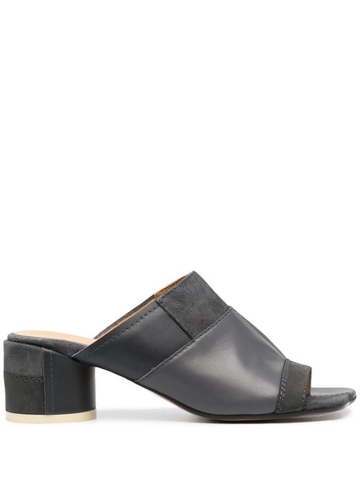 MM6 Maison Margiela panelled block-heel sandals - Grey