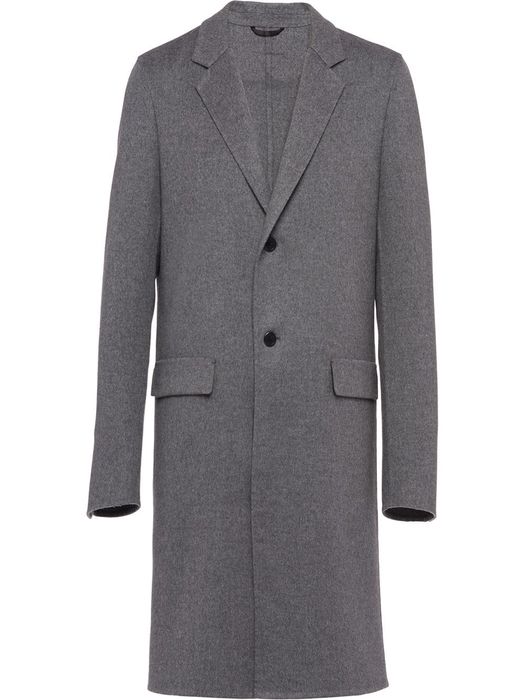 Prada single-breasted cashmere coat - Grey