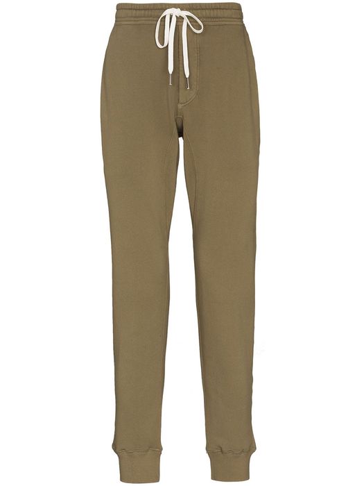 TOM FORD garment-dyed track pants - Green