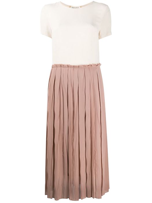 Semicouture crinkle pleated skirt - Neutrals