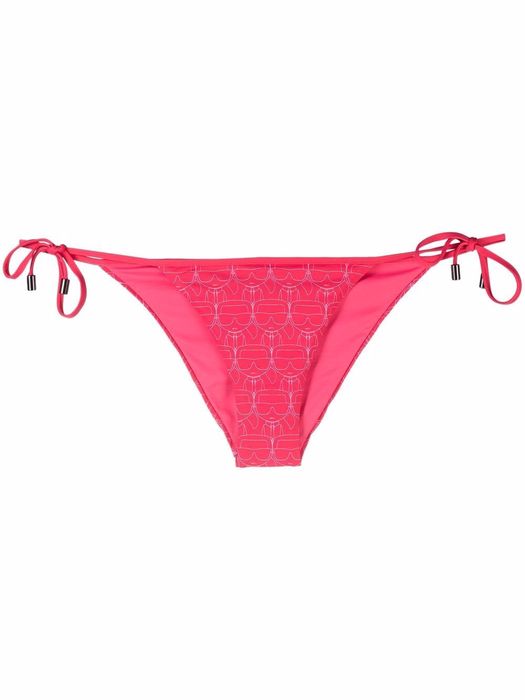 Karl Lagerfeld Karl icon triangle bikini bottoms - Pink