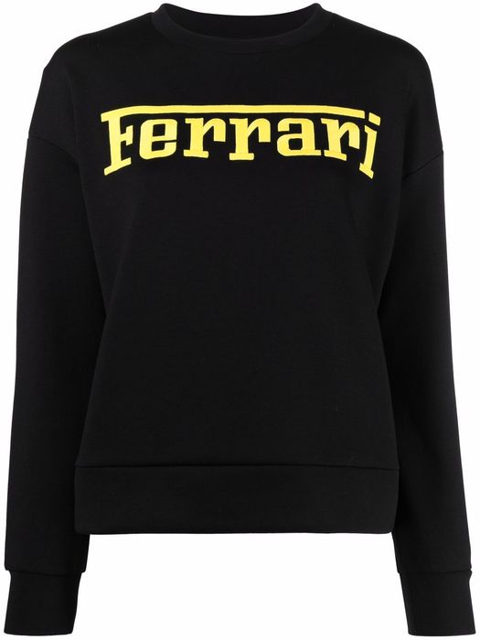 Ferrari embroidered-logo sweatshirt - Black