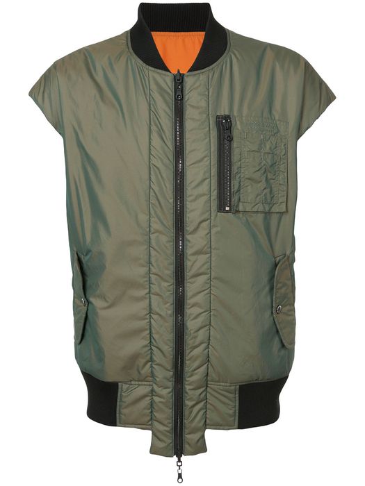 Mostly Heard Rarely Seen reversible padded gilet - Green