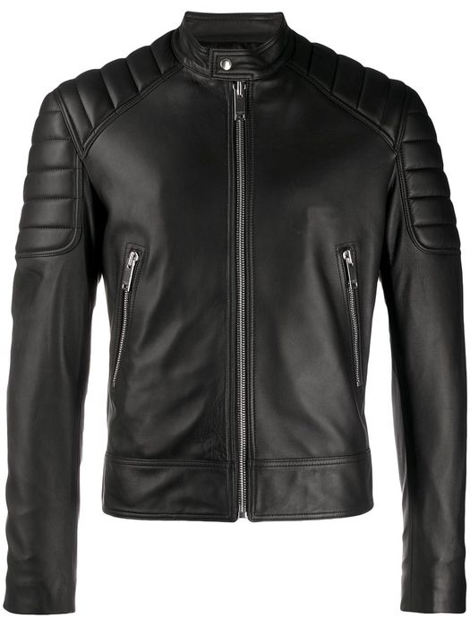 SANDRO zipped biker jacket - Black