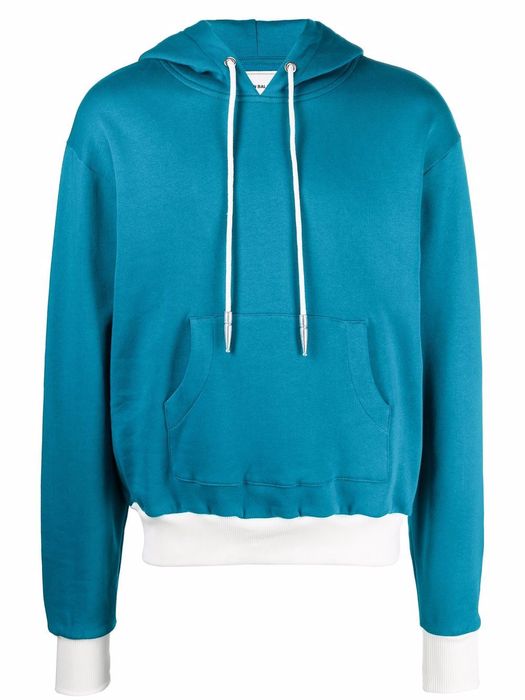 Youths In Balaclava contrast-trim hoodie - Blue