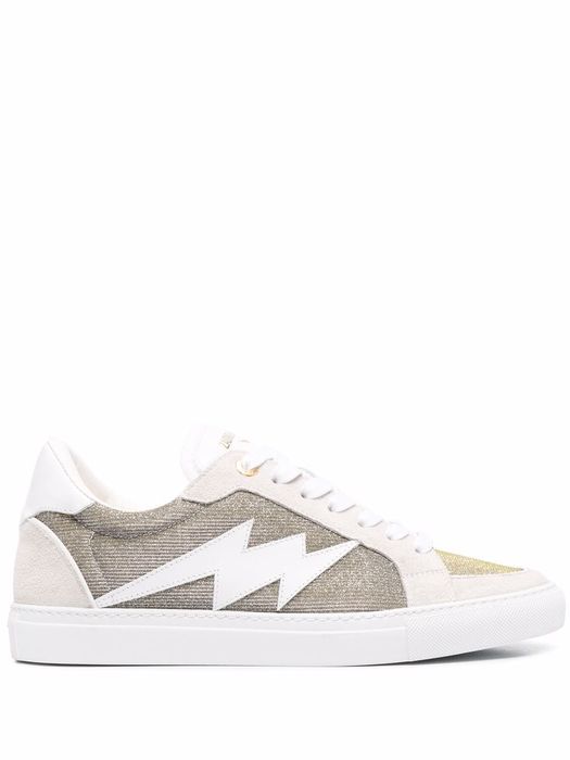 Zadig&Voltaire side logo-patch sneakers - Grey