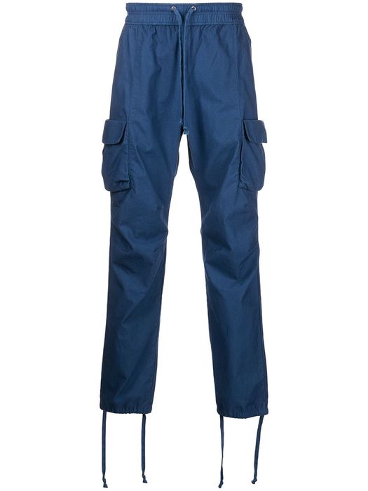 John Elliott Sateen drawstring cargo trousers - Blue