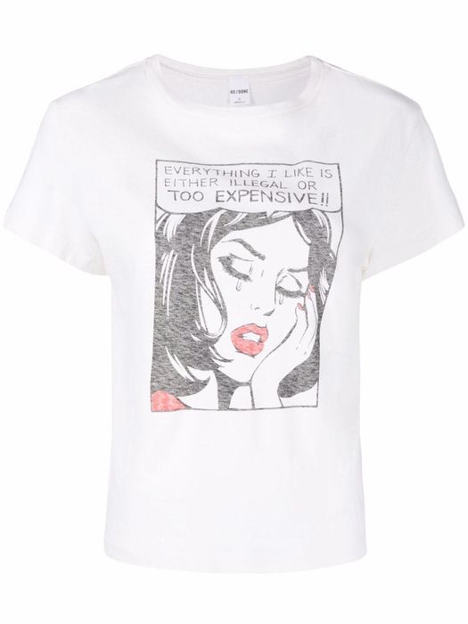 RE/DONE graphic-print cotton T-shirt - White