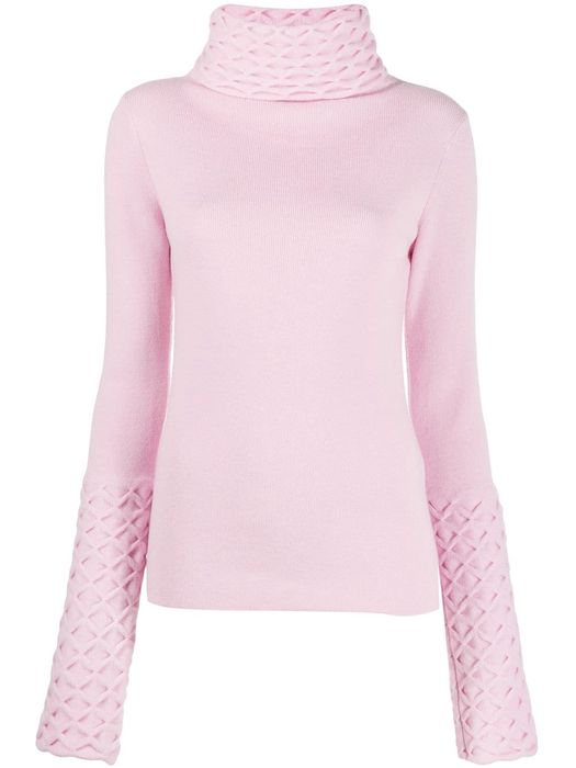 Temperley London honeycomb-knit jumper - Pink
