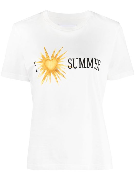 Alberta Ferretti Summer print T-shirt - White