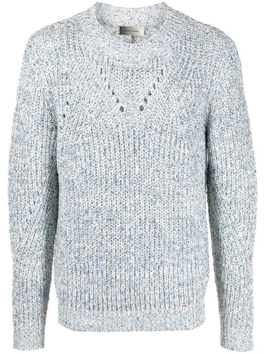 Isabel Marant open-knit detail jumper - Blue