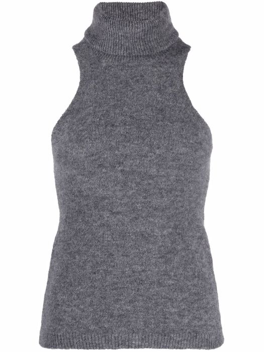 Wandering sleeveless knitted top - Grey