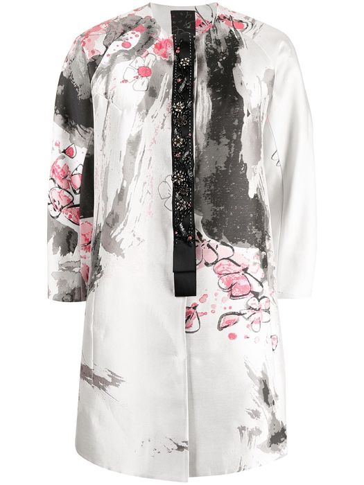 SHIATZY CHEN jacquard printed coat - White