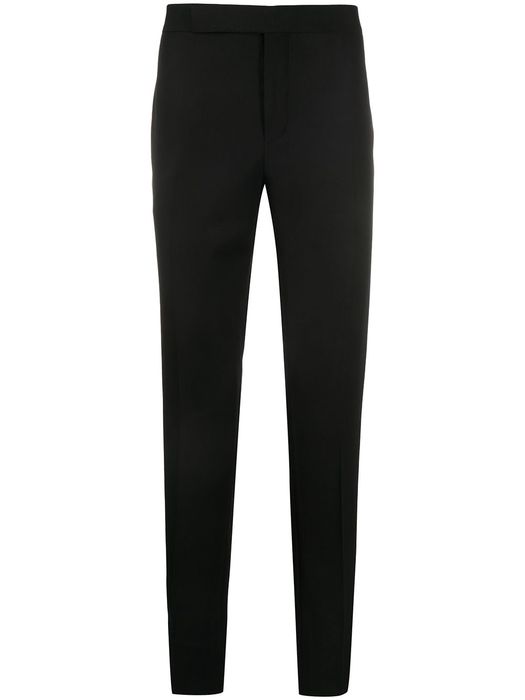 Saint Laurent side-stripe tailored trousers - Black