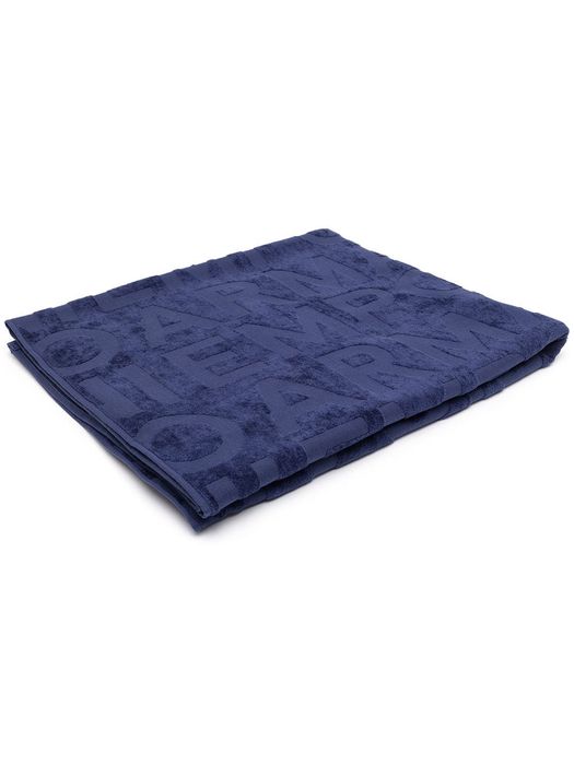 Emporio Armani jacquard-logo beach towel - Blue