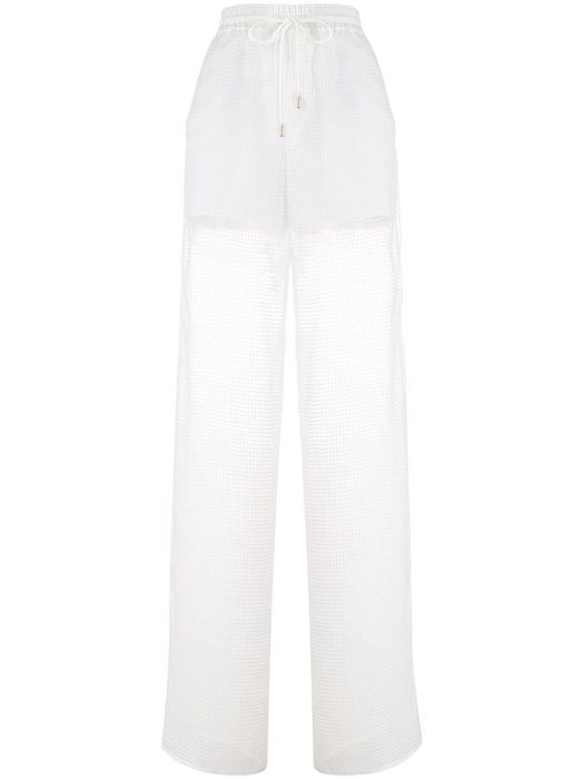 Maison Margiela straight-leg mesh track pants - White
