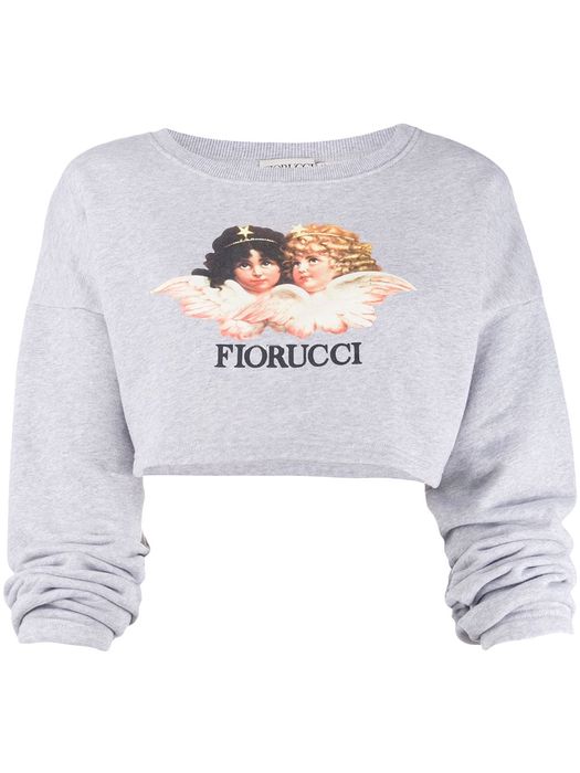 Fiorucci Vintage Angels cropped sweatshirt - Grey