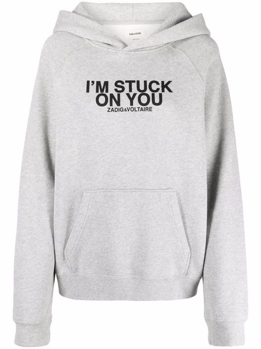 Zadig&Voltaire slogan-print hoodie - Grey