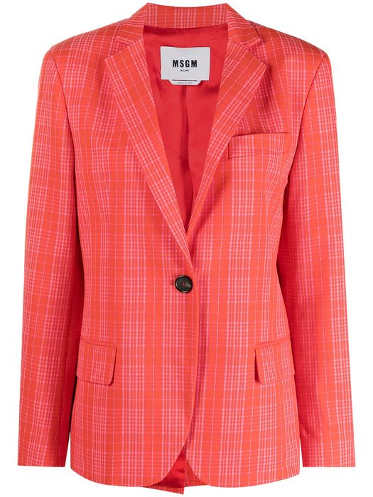 MSGM notched-lapel single-breasted blazer - Red