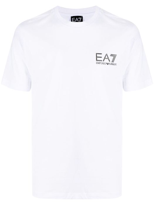 Ea7 Emporio Armani logo-print cotton T-Shirt - White
