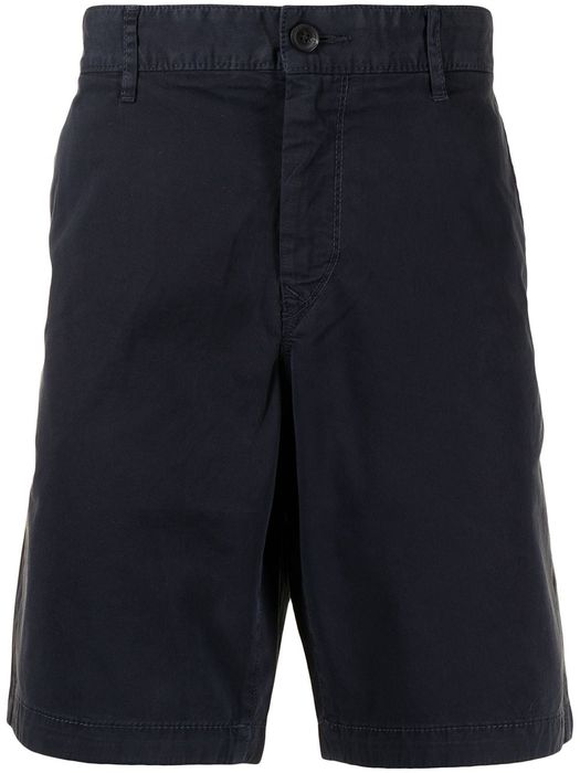 BOSS slim-fit cotton twill shorts - Blue