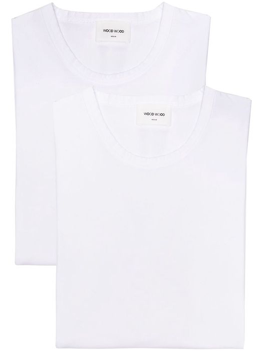 Wood Wood long-sleeved cotton T-shirt - White