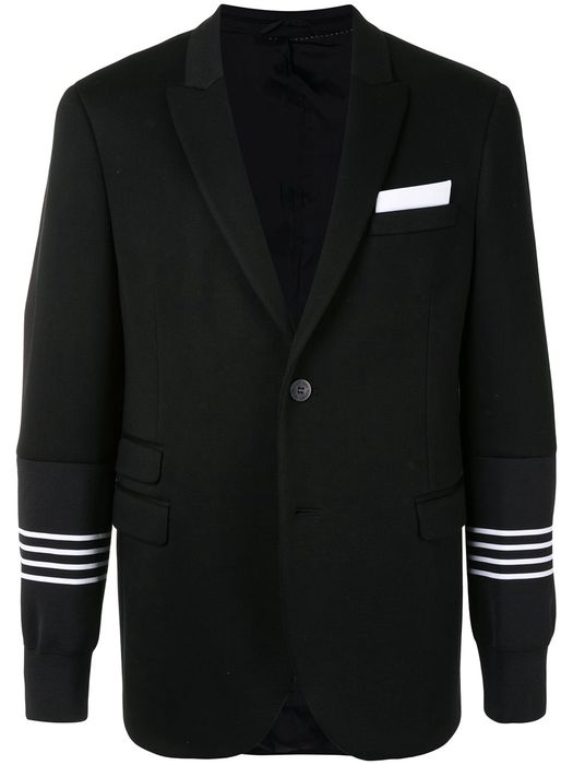 Neil Barrett sweatshirt sleeves blazer - Black