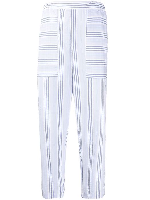 HENRIK VIBSKOV Kaii striped drop-crotch trousers - Blue