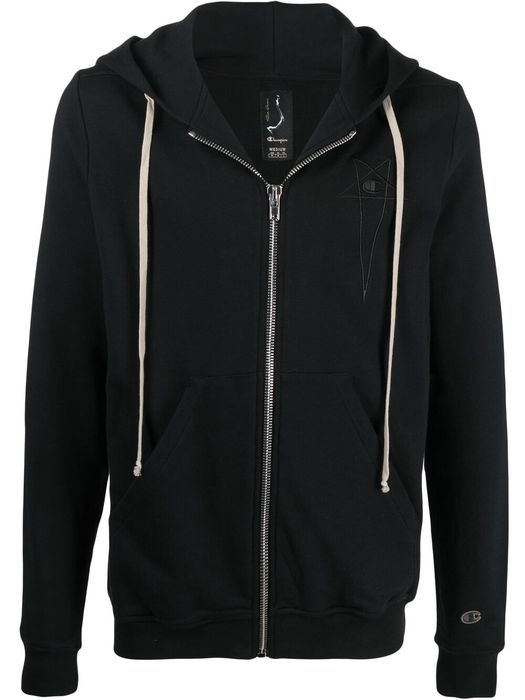 Rick Owens X Champion drawstring-hood jacket - Black